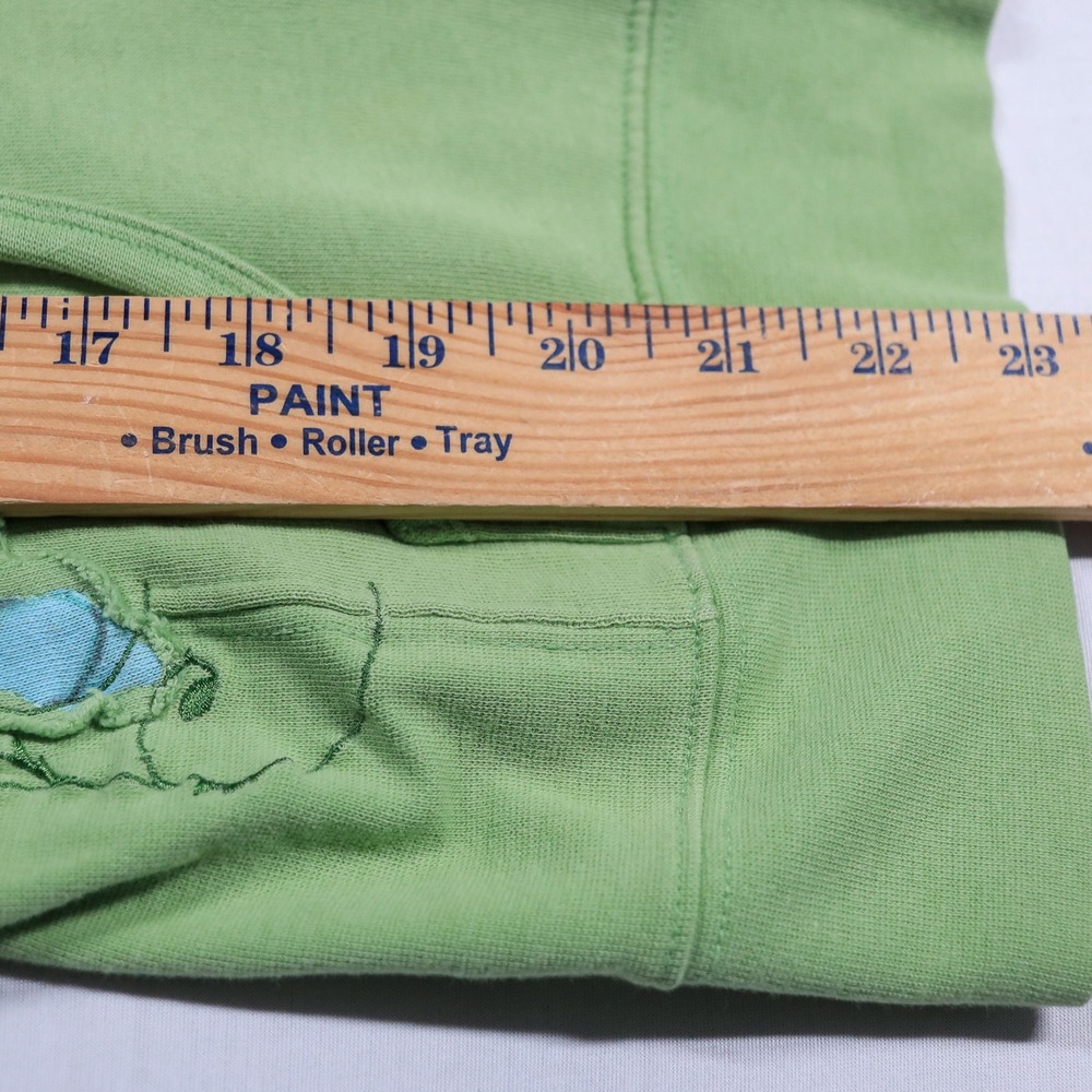 Y2K Billabong Hoodie Women L Green Butterfly Embroidered Zip Up Surf Skater - Picture 11 of 11